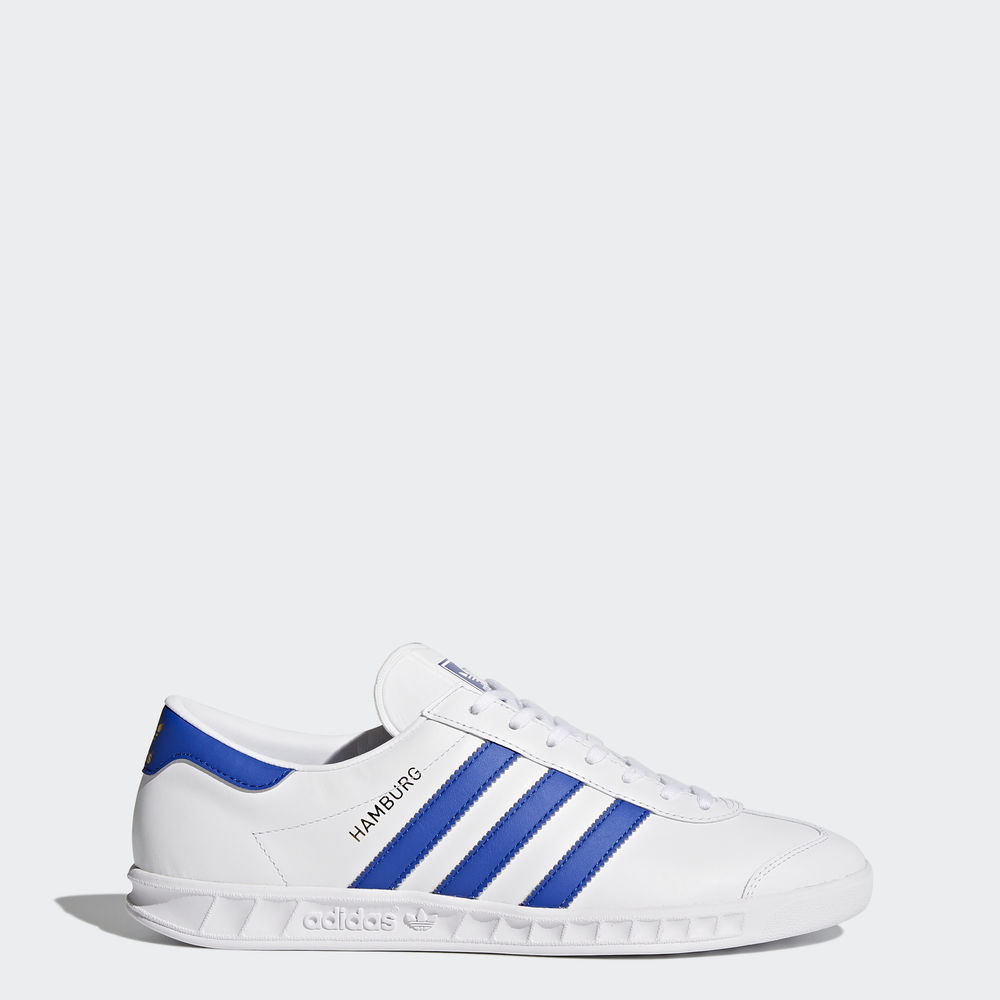 Adidas Hamburg - Originals γυναικεια - Ασπρα/Μπλε/Χρυσο Χρωμα Μεταλλικός,Μέγεθος: EU 36 – 54 2/3 (11